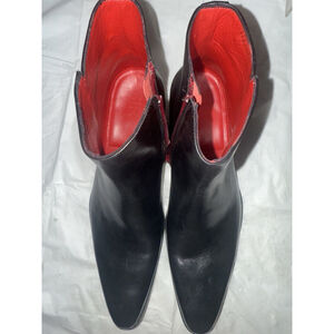 Sir Imperial Micah Black Zip Leather Ankle Boots Handmade Vero Cuoio